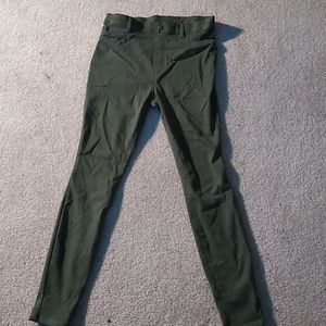 Green skinny jeans